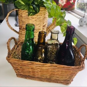 Sold!Bundle of 4 Vintage bottles decor multicolor